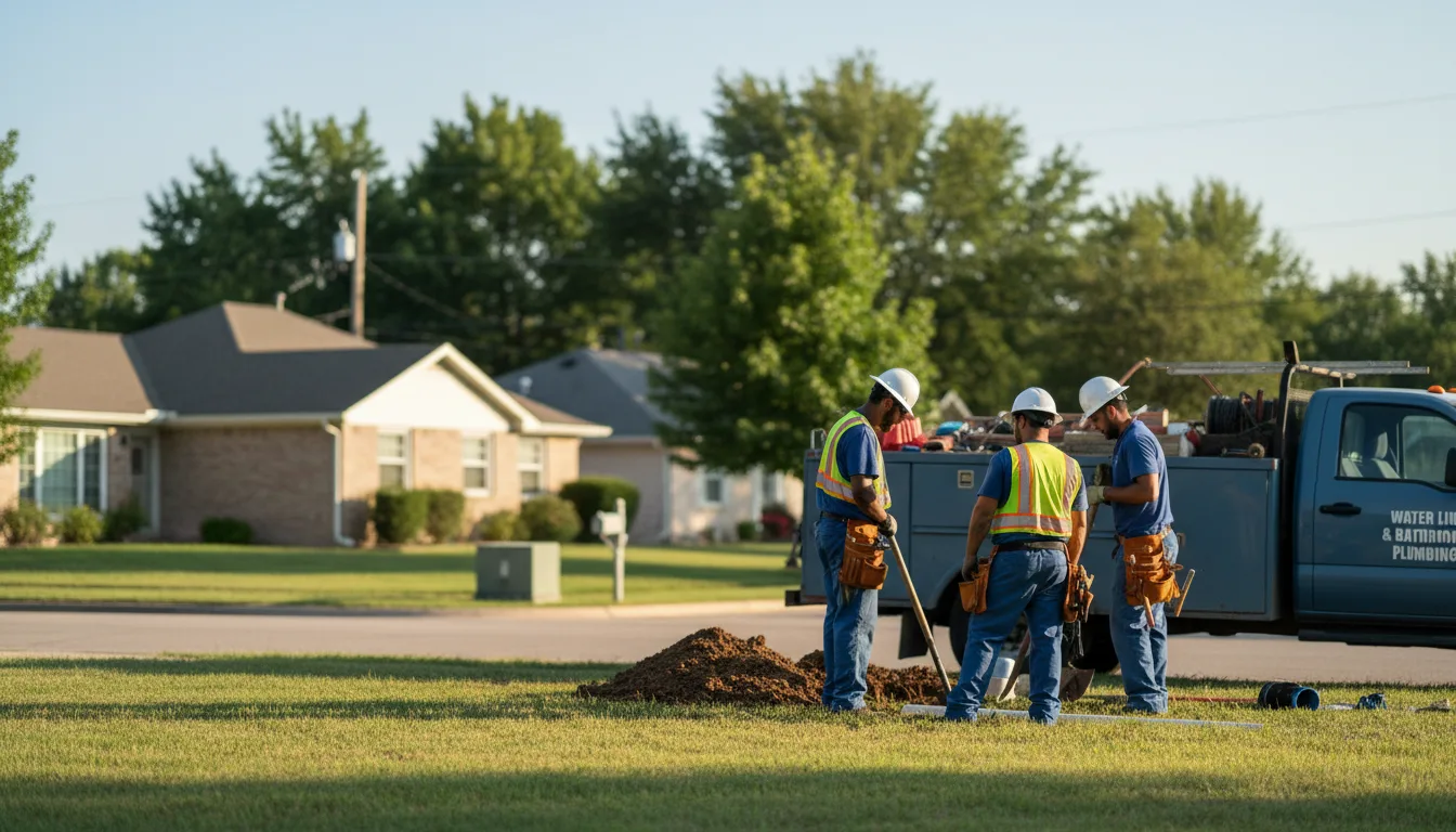 Residential water line and bathroom plumbing service in Seville, GA